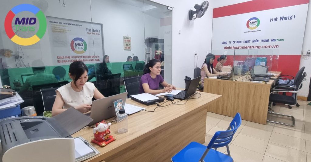 Văn phòng tiếp nhận hồ sơ dịch thuật công chứng tiếng Nhật tại Huế.