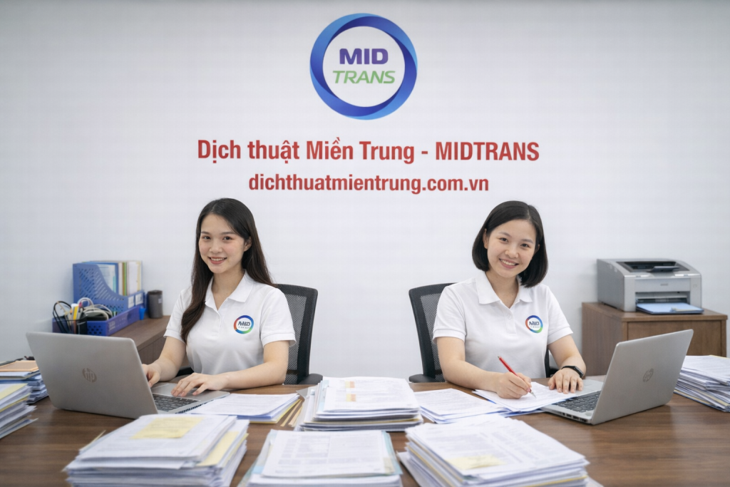 Văn phòng điều hành của Dịch thuật Miền Trung - MIDtrans